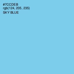 #7CCDEB - Sky Blue Color Image
