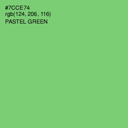 #7CCE74 - Pastel Green Color Image