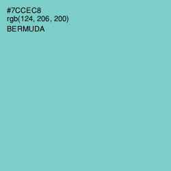 #7CCEC8 - Bermuda Color Image