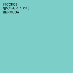 #7CCFC8 - Bermuda Color Image