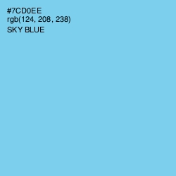 #7CD0EE - Sky Blue Color Image