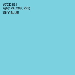 #7CD1E1 - Sky Blue Color Image