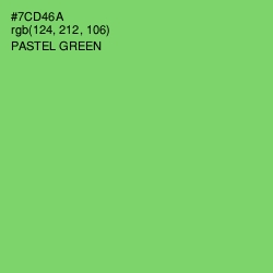 #7CD46A - Pastel Green Color Image