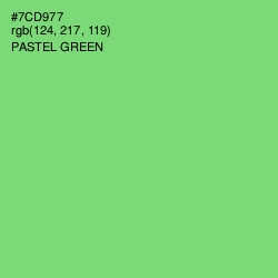 #7CD977 - Pastel Green Color Image