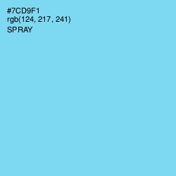#7CD9F1 - Spray Color Image