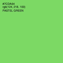 #7CDA64 - Pastel Green Color Image