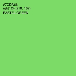 #7CDA66 - Pastel Green Color Image