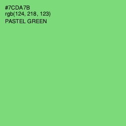 #7CDA7B - Pastel Green Color Image