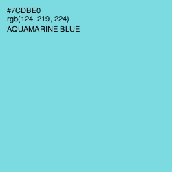 #7CDBE0 - Aquamarine Blue Color Image