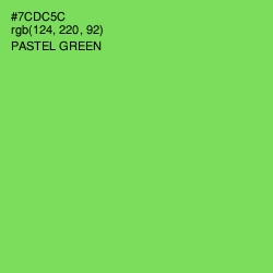 #7CDC5C - Pastel Green Color Image