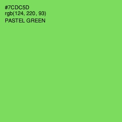 #7CDC5D - Pastel Green Color Image