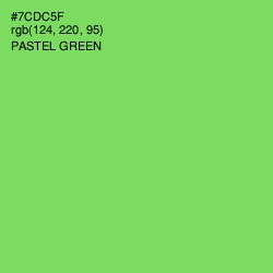 #7CDC5F - Pastel Green Color Image