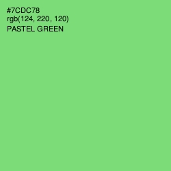 #7CDC78 - Pastel Green Color Image