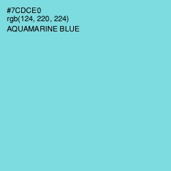 #7CDCE0 - Aquamarine Blue Color Image