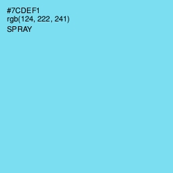 #7CDEF1 - Spray Color Image