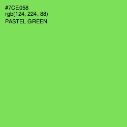 #7CE058 - Pastel Green Color Image