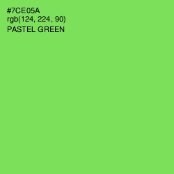 #7CE05A - Pastel Green Color Image