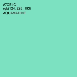 #7CE1C1 - Aquamarine Color Image