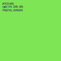 #7CE455 - Pastel Green Color Image
