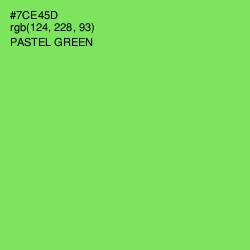 #7CE45D - Pastel Green Color Image