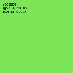 #7CE558 - Pastel Green Color Image