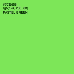 #7CE658 - Pastel Green Color Image