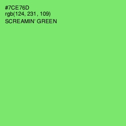 #7CE76D - Screamin' Green Color Image