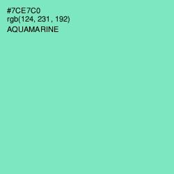 #7CE7C0 - Aquamarine Color Image