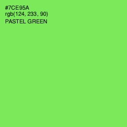 #7CE95A - Pastel Green Color Image