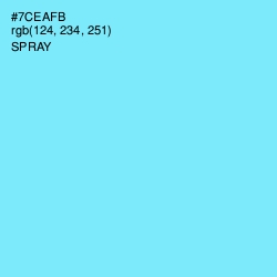#7CEAFB - Spray Color Image