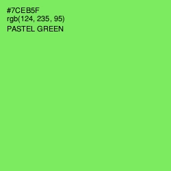 #7CEB5F - Pastel Green Color Image