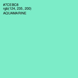 #7CEBC8 - Aquamarine Color Image