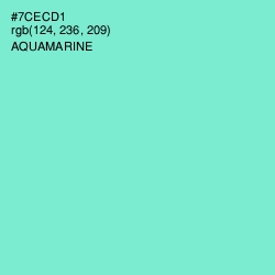 #7CECD1 - Aquamarine Color Image