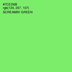 #7CED6B - Screamin' Green Color Image