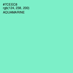 #7CEEC8 - Aquamarine Color Image
