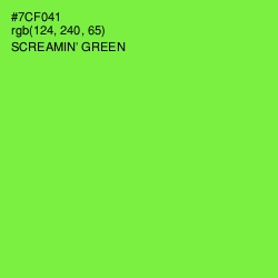 #7CF041 - Screamin' Green Color Image