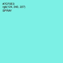 #7CF0E3 - Spray Color Image