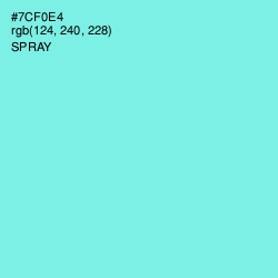 #7CF0E4 - Spray Color Image