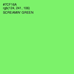 #7CF16A - Screamin' Green Color Image