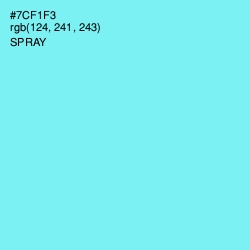 #7CF1F3 - Spray Color Image