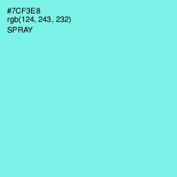 #7CF3E8 - Spray Color Image