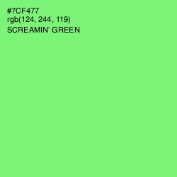 #7CF477 - Screamin' Green Color Image
