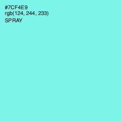 #7CF4E9 - Spray Color Image