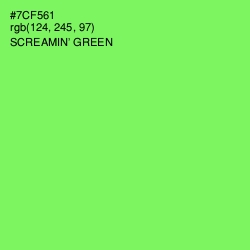 #7CF561 - Screamin' Green Color Image