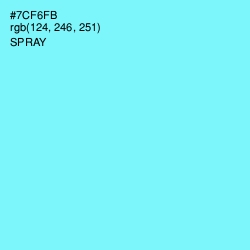 #7CF6FB - Spray Color Image