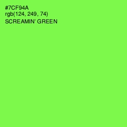 #7CF94A - Screamin' Green Color Image