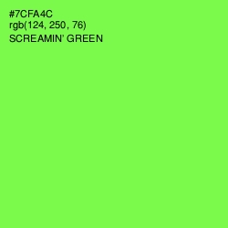 #7CFA4C - Screamin' Green Color Image