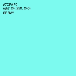 #7CFAF0 - Spray Color Image