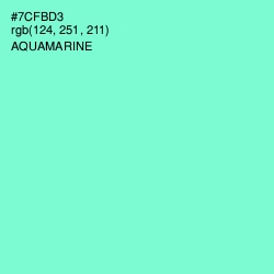 #7CFBD3 - Aquamarine Color Image