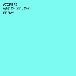 #7CFBF2 - Spray Color Image